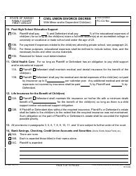 Form 1F-P-843 Civil Union Divorce Decree With Minor and/or Dependent Child(Ren) - Hawaii, Page 6