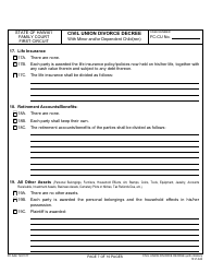Form 1F-P-843 Civil Union Divorce Decree With Minor and/or Dependent Child(Ren) - Hawaii, Page 8