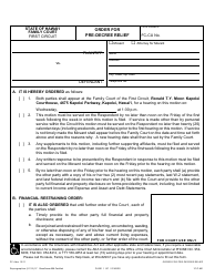 Form 1F-P-851 Order for Pre-decree Relief - Hawaii, Page 2