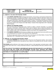 Form 1F-P-851 Order for Pre-decree Relief - Hawaii, Page 3
