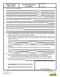Form 1F-P-857 Custody/Visitation Statement - Hawaii, Page 2