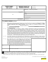Form 1F-P-861 Amended Order for Hearing on Motion - Hawaii, Page 2