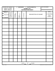 Form 1F-P-061 Proposed Exhibit List and Exhibit List Continuation Sheet - Hawaii, Page 3