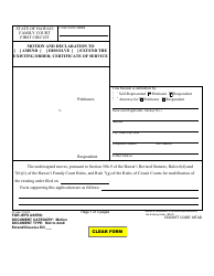 Document preview: Form 1F-P-3044 Motion and Declaration to Amend, Dissolve, or Extend the Existing Order - Hawaii