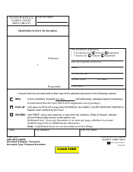 Document preview: Form 1F-P-3045 Proposed Notice of Hearing - Hawaii