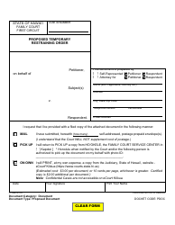Document preview: Form 1F-P-756 Proposed Temporary Restraining Order - Hawaii