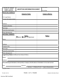 Form 1F-P-889 Adoption Information Sheet - Hawaii, Page 3