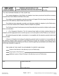 Form 1F-P-881 Findings and Decision of the Court Granting Petition for Adoption - Hawaii, Page 4