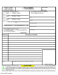 Form 1F-P-1057 List of Exhibits - Hawaii, Page 2