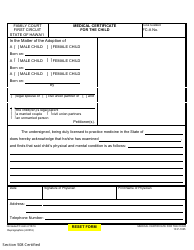 Form 1F-P-1035 Medical Certificate for the Child - Hawaii, Page 2