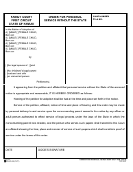 Form 1F-P-2027 Order for Personal Service Without the State - Hawaii, Page 2