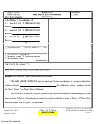 Form 1F-P-1041 Notice of Time and Place of Hearing (By Publication) - Hawaii, Page 2
