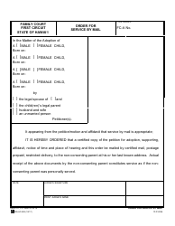 Form 1F-P-2026 Order for Service by Mail - Hawaii, Page 2