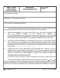 Form 1F-P-2021 Release of Child for Adoption - Hawaii, Page 2