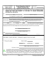 Form 1F-P-770 Request Regarding Confidential Adoption Records of the Family Court (Act 80 of 2016) - Hawaii, Page 3