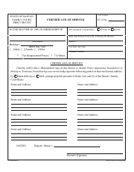 Form 1F-P-2057 Motion to Modify Order Appointing Guardian(S)/Terminate Guardianship; Notice of Hearing; and Certificate of Service - Hawaii, Page 5