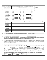Form 1F-P-1051 Order Regarding Supervised Visitation - Hawaii, Page 3