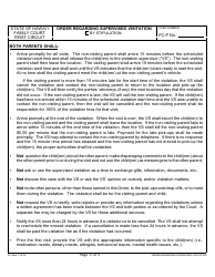 Form 1F-P-1051 Order Regarding Supervised Visitation - Hawaii, Page 4