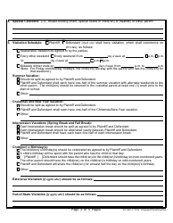 Form 1F-P-2005 Proposed Parenting Plan - Hawaii, Page 3