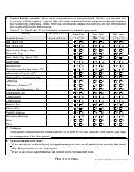 Form 1F-P-2005 Proposed Parenting Plan - Hawaii, Page 4