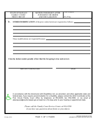 Form 1F-P-996 Motion for Relief After Judgment or Order and Declaration - Hawaii, Page 6