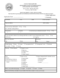 Document preview: Nh Ryan White Care Application - New Hampshire
