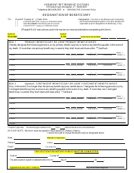 Designation of Beneficiary - Vermont