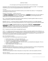 Designation of Beneficiary - Vermont, Page 2