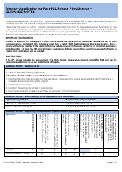Form SRG1105AS Airship - Application for Part-Fcl Private Pilot Licence - United Kingdom, Page 10