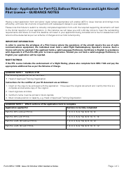 Form SRG1105B Balloon - Application for Part-Fcl Balloon Pilot Licence and Light Aircraft Pilot Licence - United Kingdom, Page 10