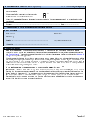 Form SRG1106G Application for Flight Radio Telephony Operator&#039;s Licence - Glider Pilots Renewal - United Kingdom, Page 2