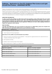 Form SRG1105S Sailplane - Application for Part-Fcl Sailplane Pilot Licence and Light Aircraft Pilot Licence - United Kingdom, Page 10