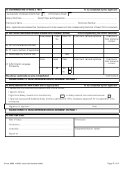Form SRG1105S Sailplane - Application for Part-Fcl Sailplane Pilot Licence and Light Aircraft Pilot Licence - United Kingdom, Page 5