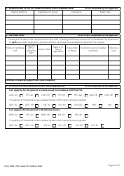 Form SRG1190 Application for the Re-grade of UK Issued Pilots Licences to Part-Fcl, Private Pilot&#039;s Licences, Light Aircraft Pilot Licences or National Private Pilot Licences - United Kingdom, Page 2