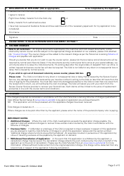 Form SRG1190 Application for the Re-grade of UK Issued Pilots Licences to Part-Fcl, Private Pilot&#039;s Licences, Light Aircraft Pilot Licences or National Private Pilot Licences - United Kingdom, Page 3