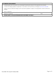 Form SRG1190 Application for the Re-grade of UK Issued Pilots Licences to Part-Fcl, Private Pilot&#039;s Licences, Light Aircraft Pilot Licences or National Private Pilot Licences - United Kingdom, Page 4