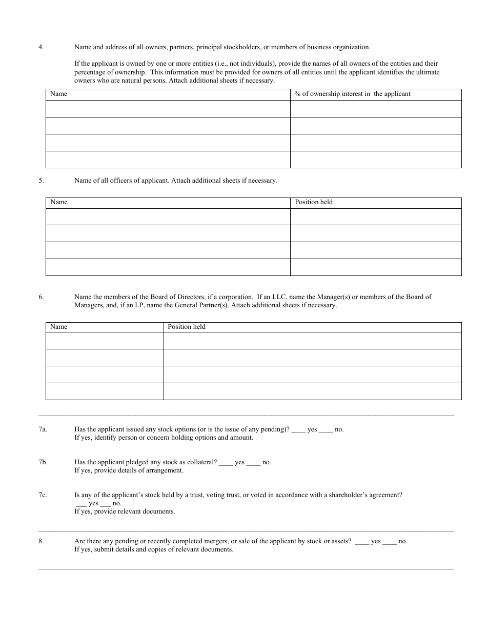 SBA Form 355 Information for Small Business Size Determination, Page 4