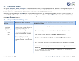 Idaho Alternate Assessment Participation Worksheet - Idaho, Page 2