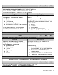 Specific Learning Disability File Review Checklist - Idaho, Page 2