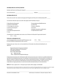 Solicitud Para La Facilitacion De Una Reunion Del Equipo Del Iep - Educacion Especial - Idaho (Spanish), Page 2