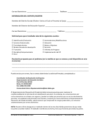 Solicitud De Mediacion - Educacion Especial - Idaho (Spanish), Page 2