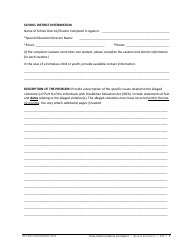 State Administrative Complaint Form - Special Education - Idaho, Page 2