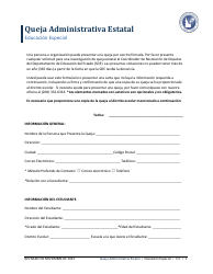 Queja Administrativa Estatal - Educacion Especial - Idaho (Spanish)