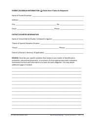 Due Process Hearing Request Form - Special Education - Idaho, Page 2