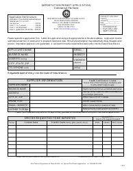Document preview: Importation Permit Application - Commercial Pet Store - New Mexico