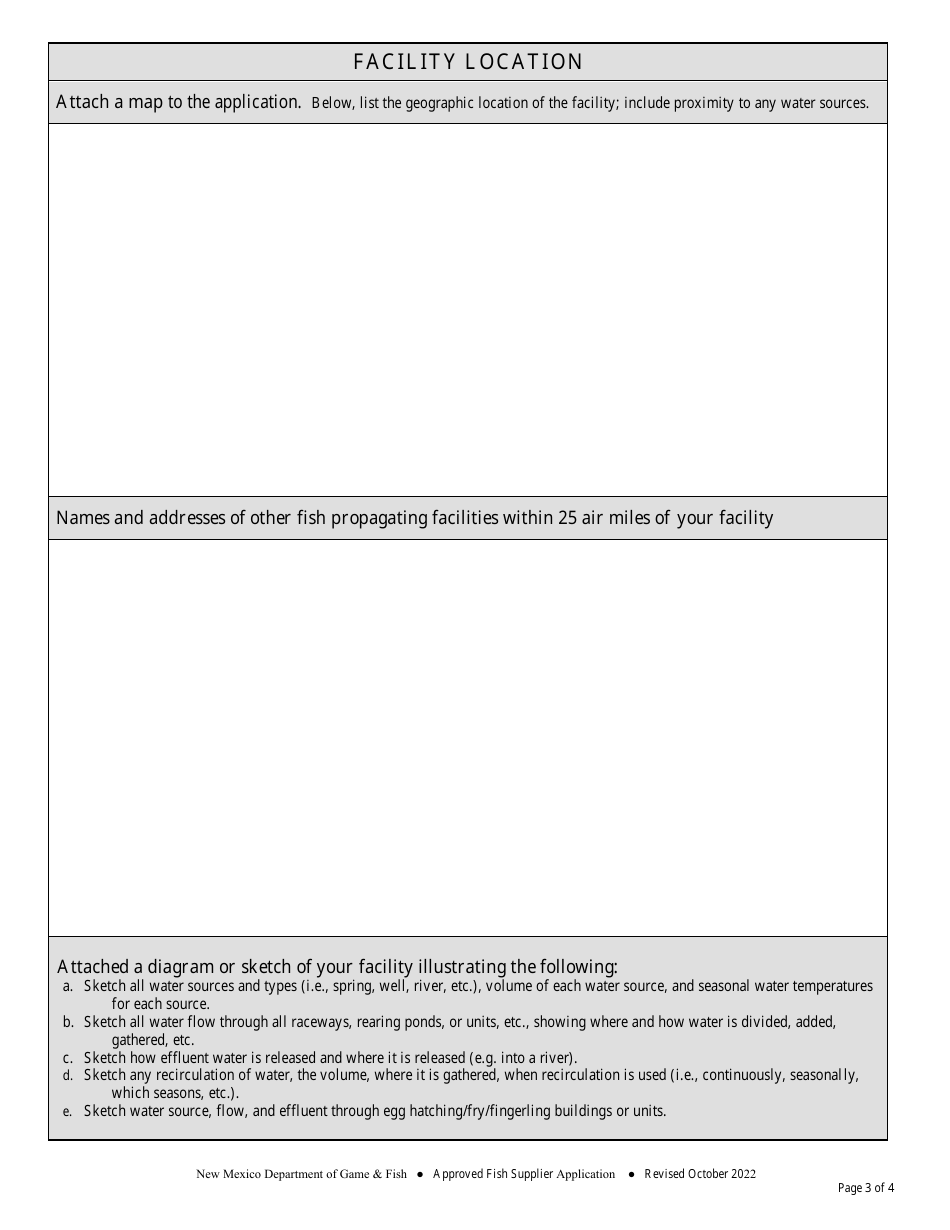 Approved Fish Supplier Application - New Mexico, Page 3