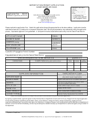 Document preview: Importation Permit Application - Game Birds or Eggs - New Mexico