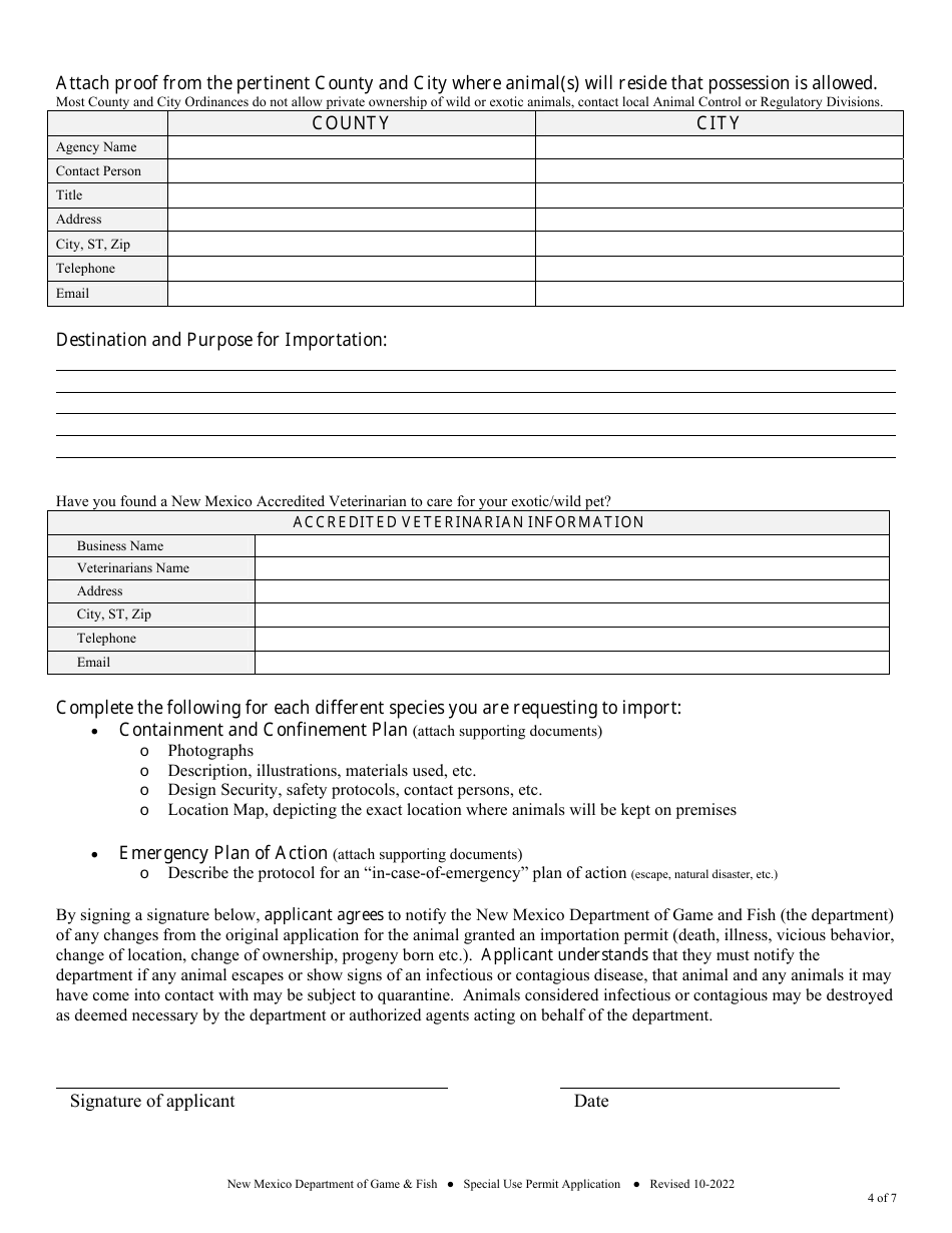 Qualified Expert Importation Application - New Mexico, Page 4