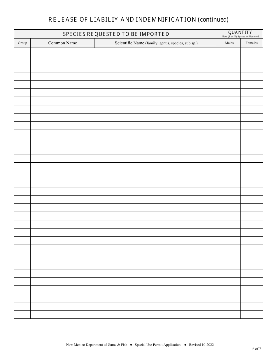 Qualified Expert Importation Application - New Mexico, Page 6