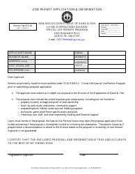 Document preview: Zoo Permit Application & Information - New Mexico
